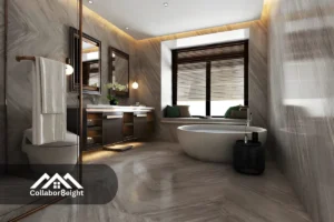 art deco bathroom