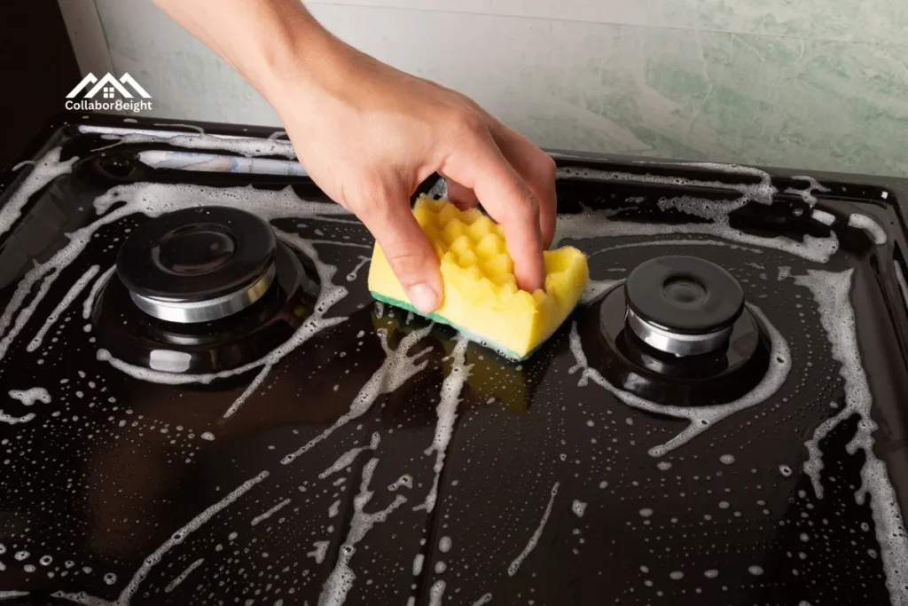 how to get plastic off a burner